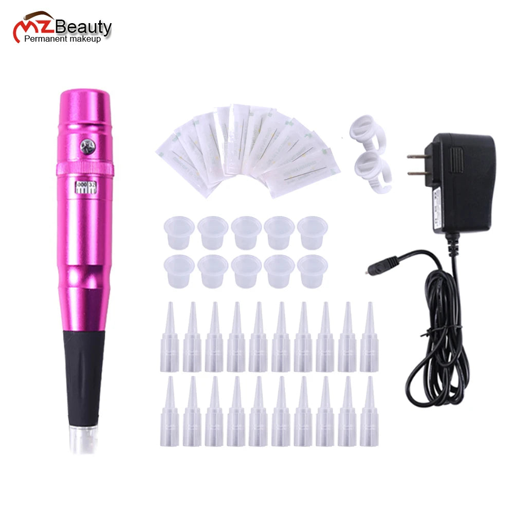 Permanent makeup Machine Rotary Tattoo Machines Pen Semi-PMU pens Eyebrow Lip Piercing Gun Tatuagem Microblading Supplies Kit