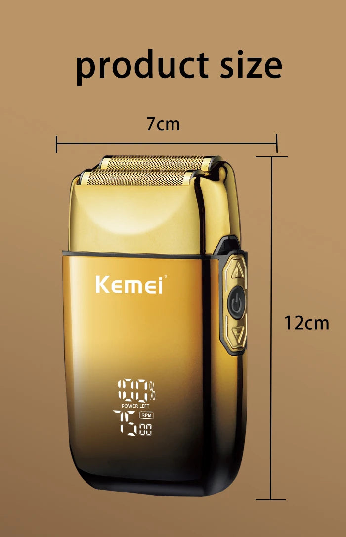 Kemei KM-TX10 Electric Shaver Beard Trimmer Man Rechargeable Dry Wet Shaver Machine Reciprocating Safety Razor Blade Replacement