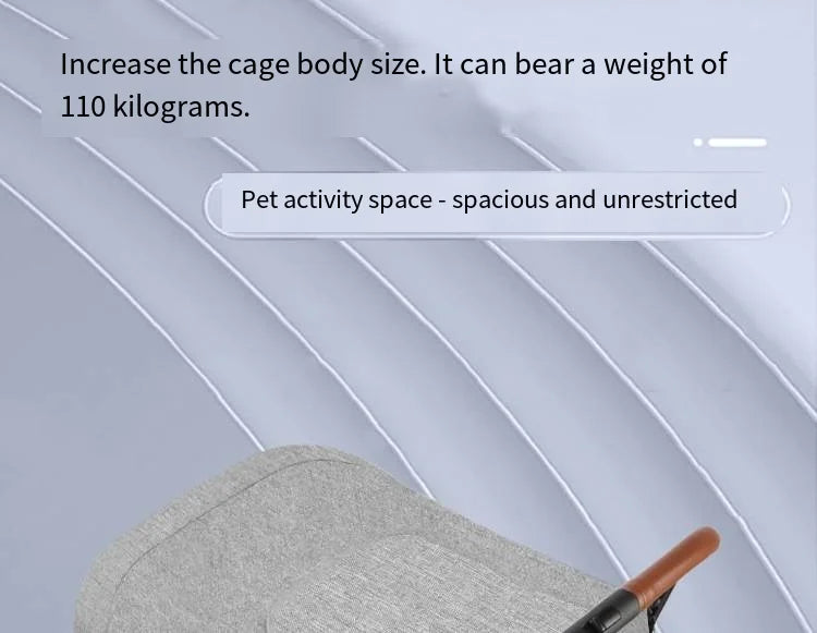 Foldable Medium To Large Pet Stroller with A Load-bearing Capacity of Up To 55kg Providing Ample Space for Elderly Dogs 2025 New