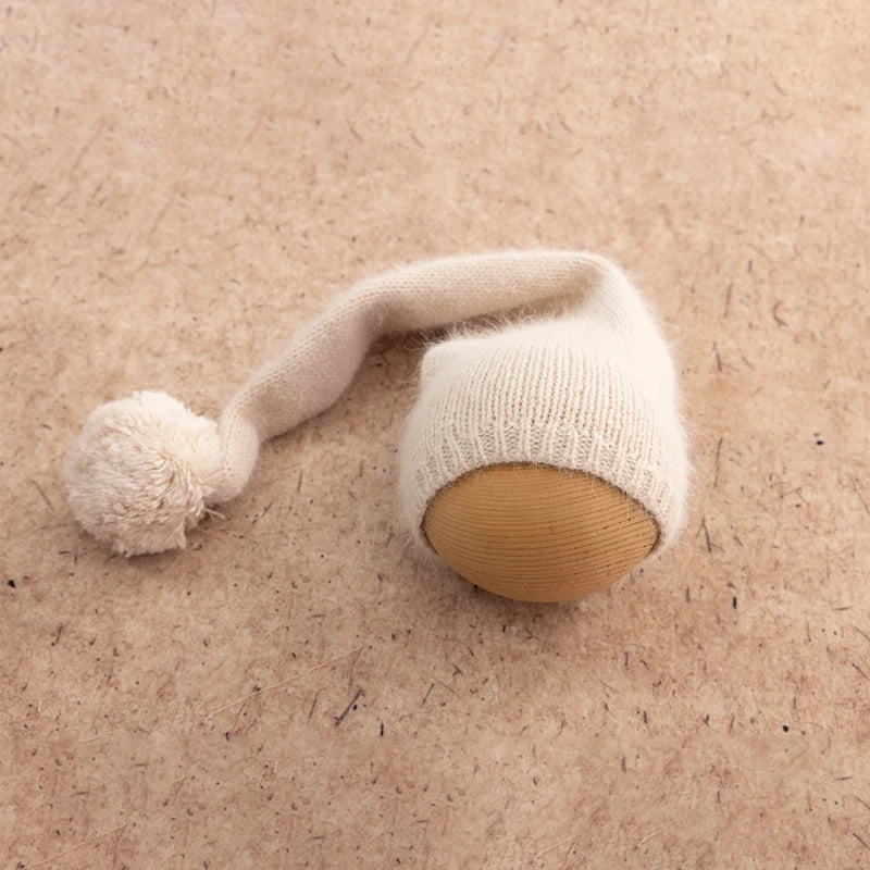 0-1month Newborn Photography Props Baby Girl Boy Cradle Prop Knitted Pompom Hat Posing Pillows Infants Studio Shooting Accessori