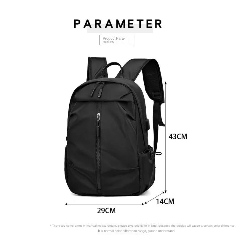 Lightweight and waterproof backpack for men, large capacity student backpack, new business and leisure computer bag, travel back