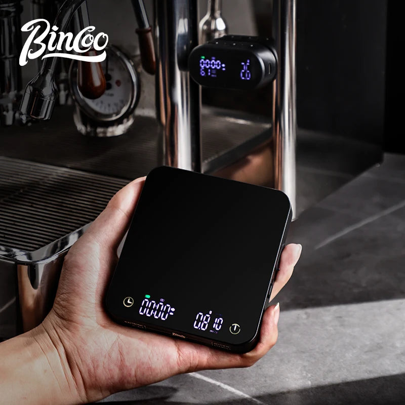 Bincoo Professional Coffee Scale Electronic Scale Coffee Powder Weighing Accurate Weight 0.1g Split Screen Display Barista Tool