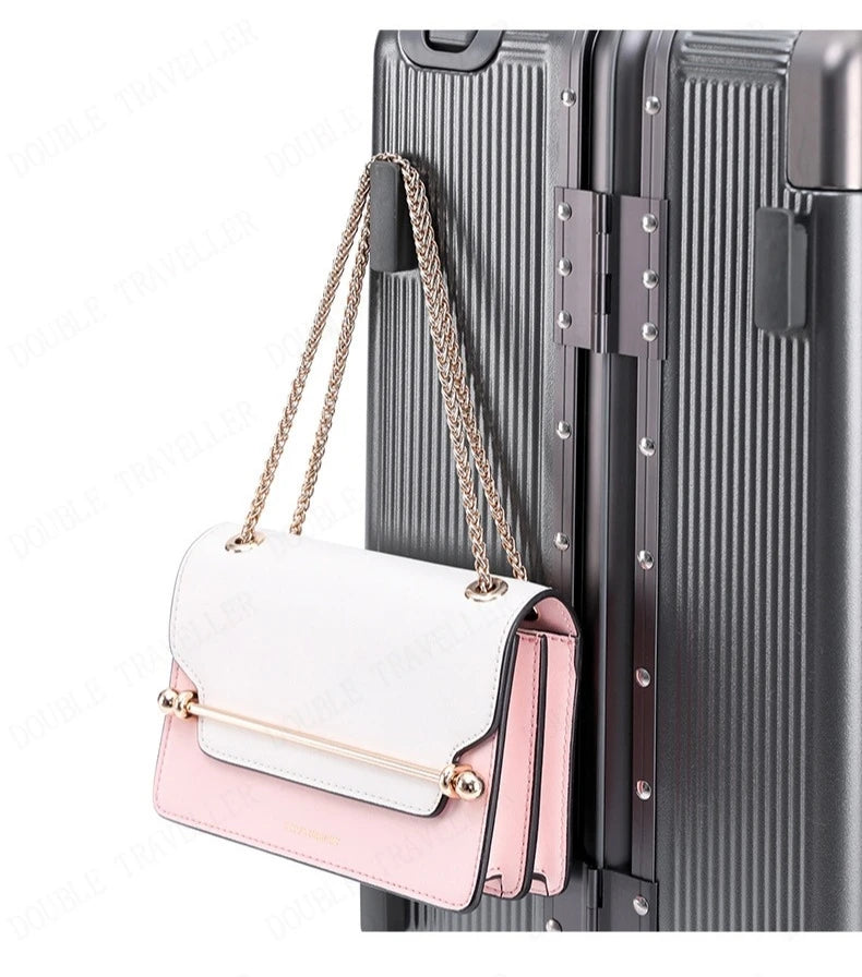 Aluminum Frame Luggage Password Carry on Luggage with Wheels Quiet Universal Wheel Fashion Travel Box Pull Rod Box