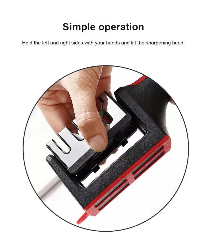 3/4 section Quick knife sharpener Multi-functional hand-held whetstone non-slip knife sharpener Kitchen tool