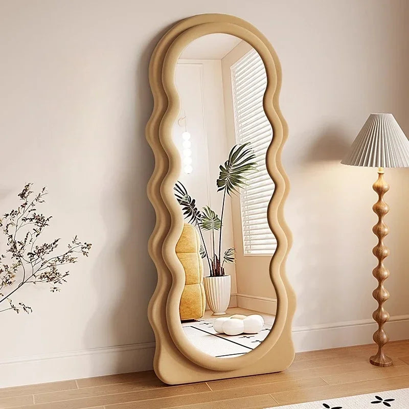 Light Luxury Floor Full Body Mirror Wall Mirrors Room Decoration Makeup Mirrors Full Body Wall Art Miroir Home Bedroom Mirror