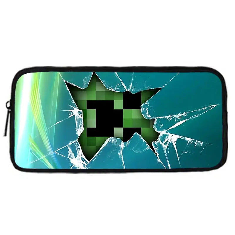 Child School Backpack Game Mine World M-MINE-CRAFTES with Lunch Bags ,Pencil Bags ,School Bags for Boys Girls Best Gift