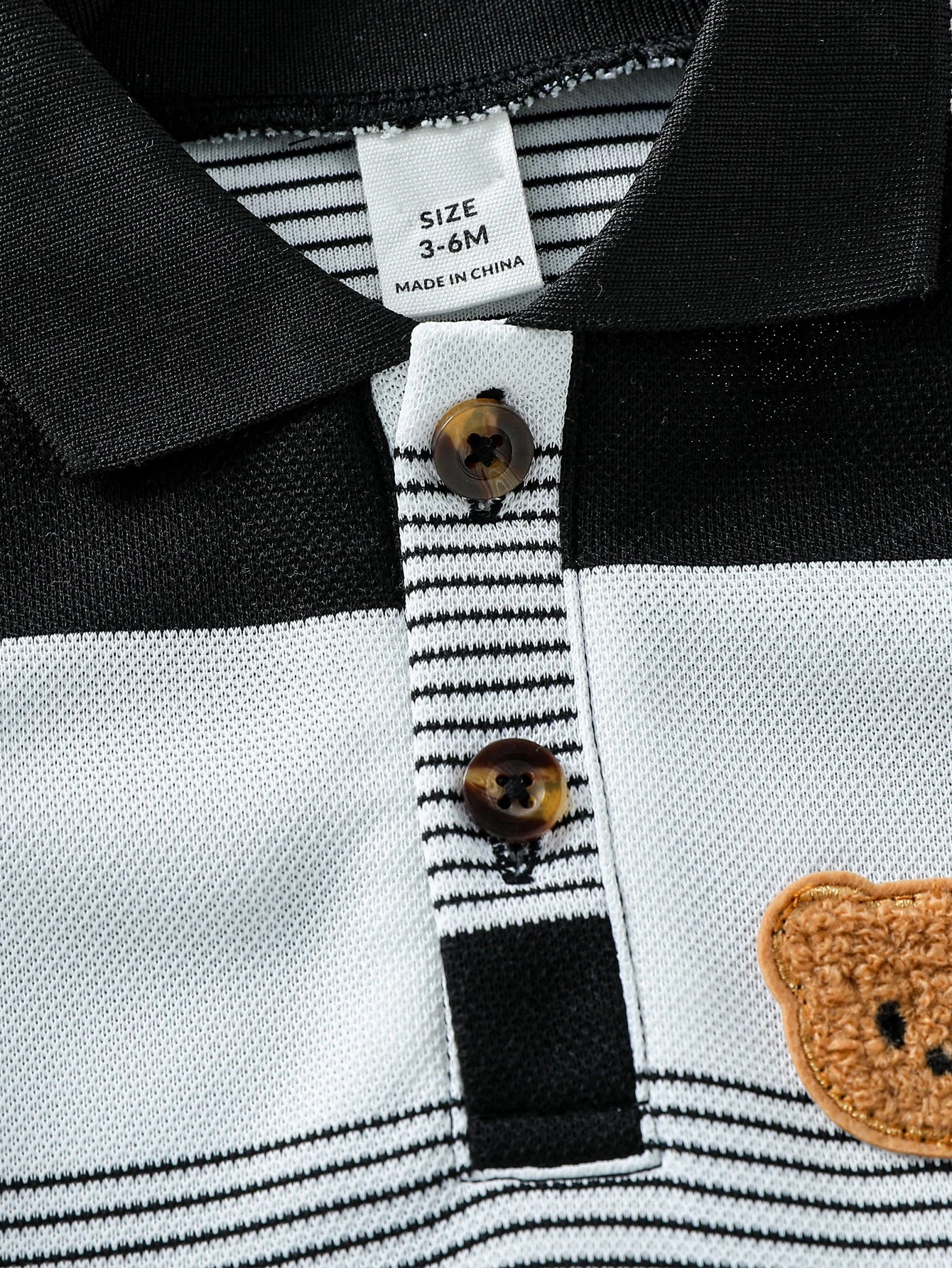 Children’s Summer New Arrival Boys’ Regular Striped Teddy Bear Short T-Shirt and Shorts Casual Sport Two-Piece Set