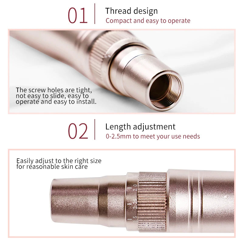 Professional Derma Pen Microneedle Pen With Needles Cartridges Skin Care Device Wireless Microneedling Machine Beauty Tool
