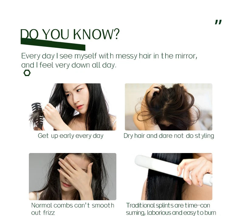 KSKIN Top Hot Sale Hair Straightener 2 in 1 Mini Brush Multifunctional Professional Hair Flat Iron Hair Comb