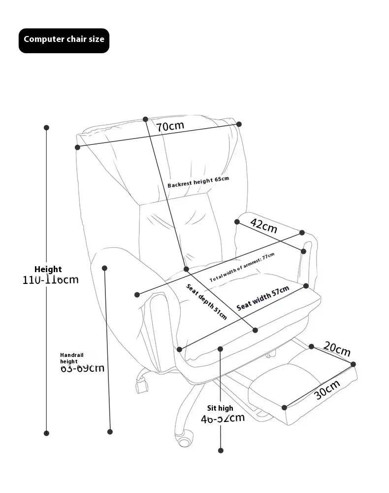 Computer Sofa Chair, Home Comfortable Sedentary Backrest Desk Chair, Anchor Live Broadcast Chair, Bedroom Office Chair Fauteuil