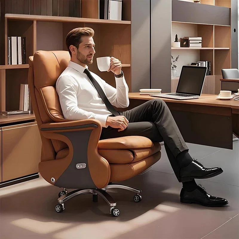 Gaming Chairs Leather Reclining Comfortable Sedentary Electric Massage Armchair Desk Office Chair Gamer Computer Ergonomic