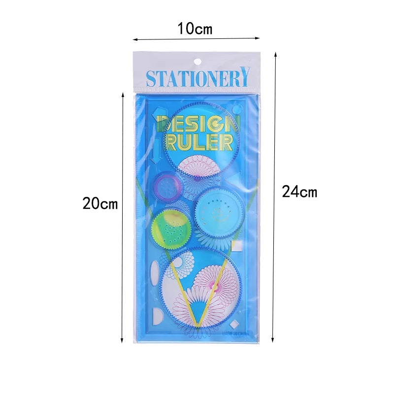 22/4/1PC Spirograph Ruler Drawing Scratch Painting Toys Interlocking Gears Wheels Painting Drawing Accessories Educational Toy