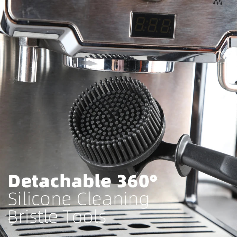 51mm 58mm Espresso Machine Cleaning Brush Tool Silicone Cleaning Bristle Tools