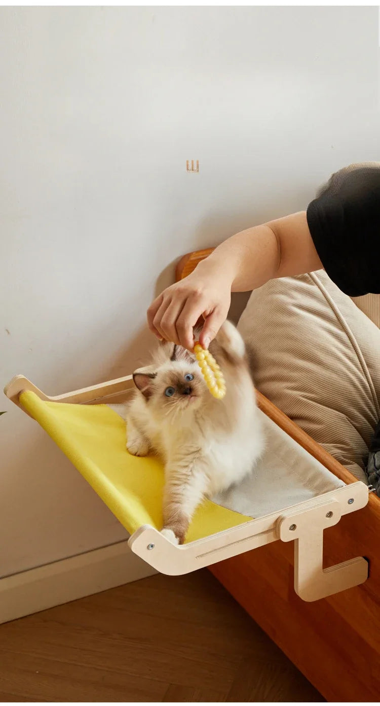 Cat bed, bedside, cat hammock, hanging cat nest, hanging nest, window sill, hammock, cat frame, window, balcony, pet supplies