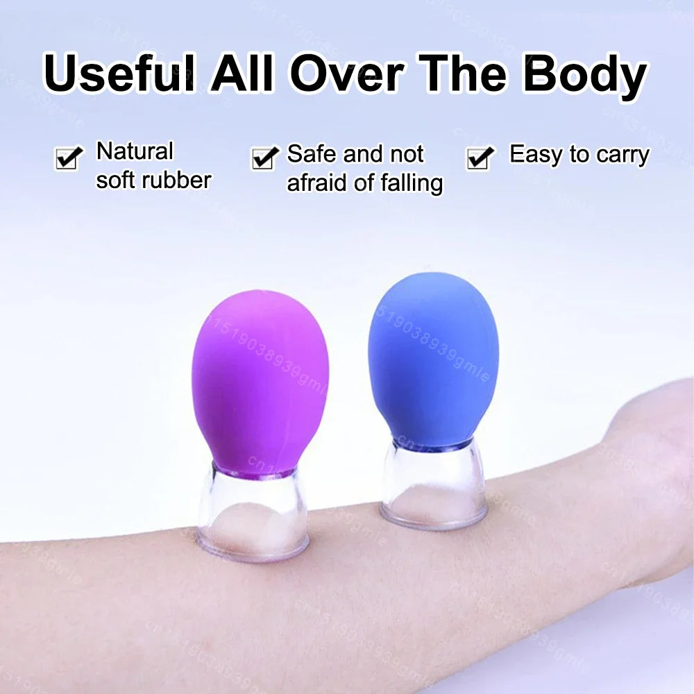 Facial Silicone Cans Cupping Cups Lifting Massage Chinese Cupping Set Small Mini Eye Cup Vacuum Cups Popularity Health Care