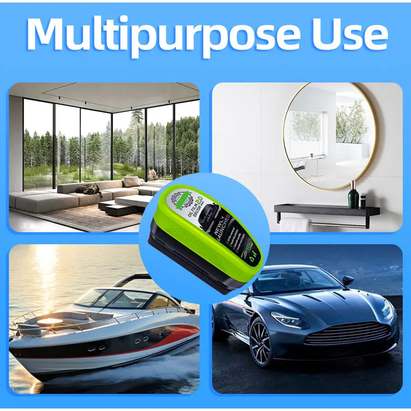 Car Glass Oil Film Remover Automotive Car Glass Sponge Cleaning Brush Front Inside Windshield Glass Oil Film Cleaning Agent