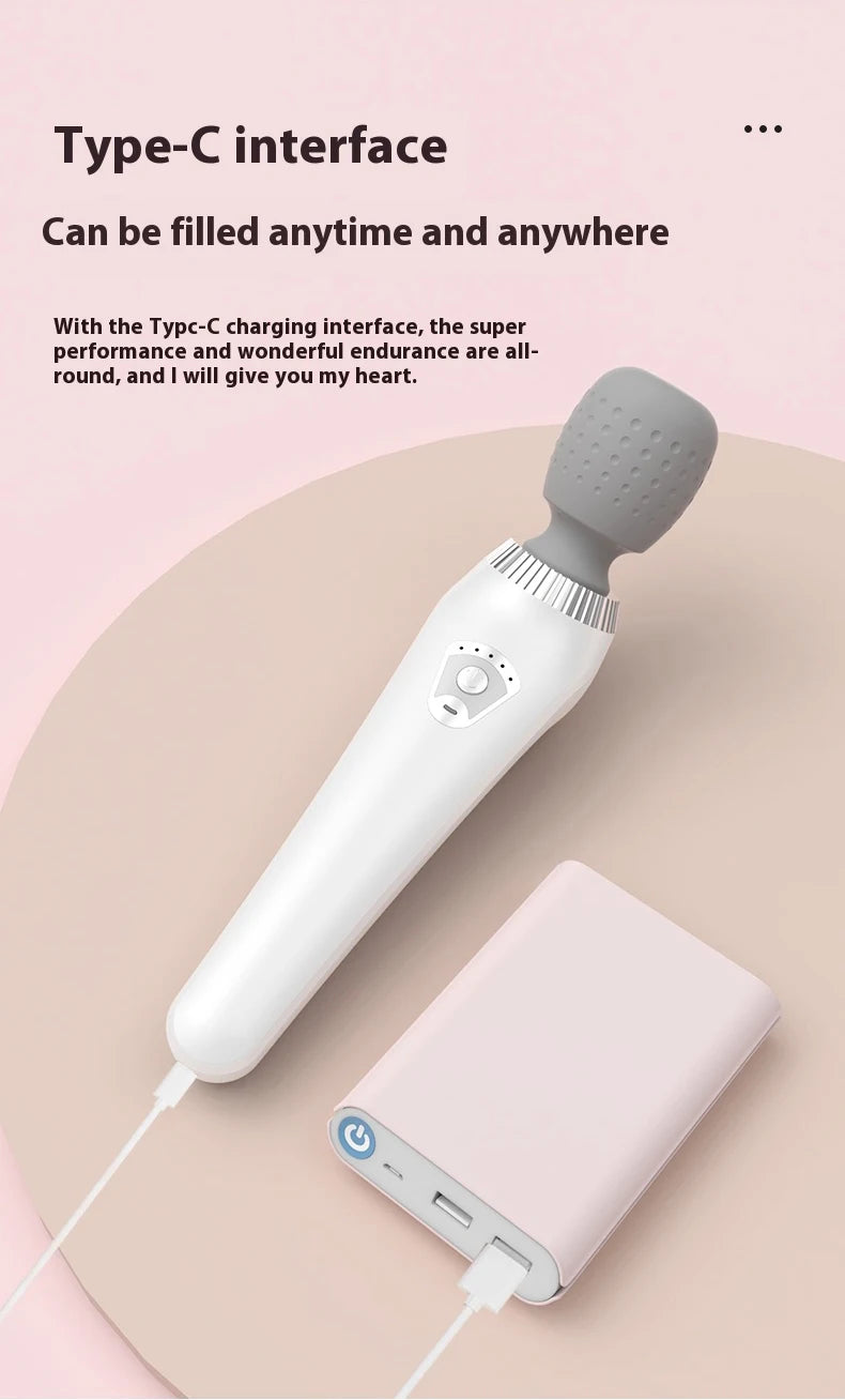 Deep Tissue Massage Gun USB Rechargeable Portable Full Body Muscle Massage 5-speed Adjustable Fascia Gun Pink and Black