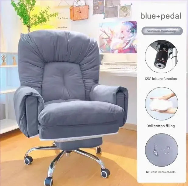 Salon Lazy Office Chair Modern Ergonomic Luxury Executive Office Chair Relaxing Reading Wheels Mobilya Lounge Suite Furniture