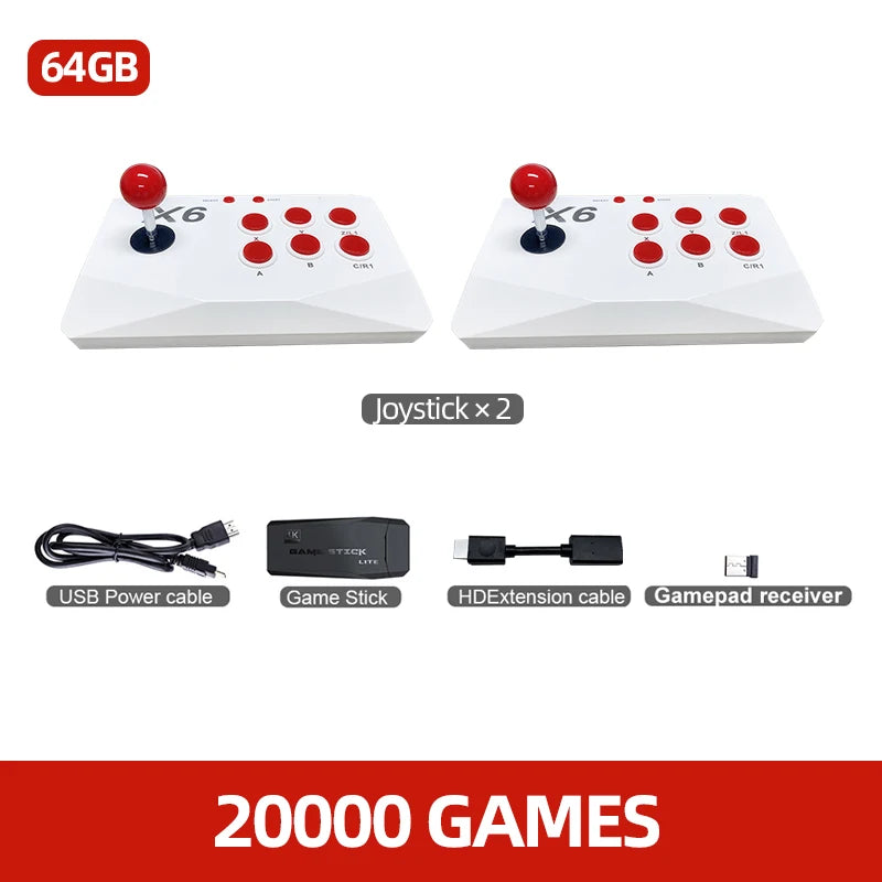 Arcade Video Game Console 4K HD Retro Games Stick For Mame FBA PS1 Arcade Emulator With Dual Joystick