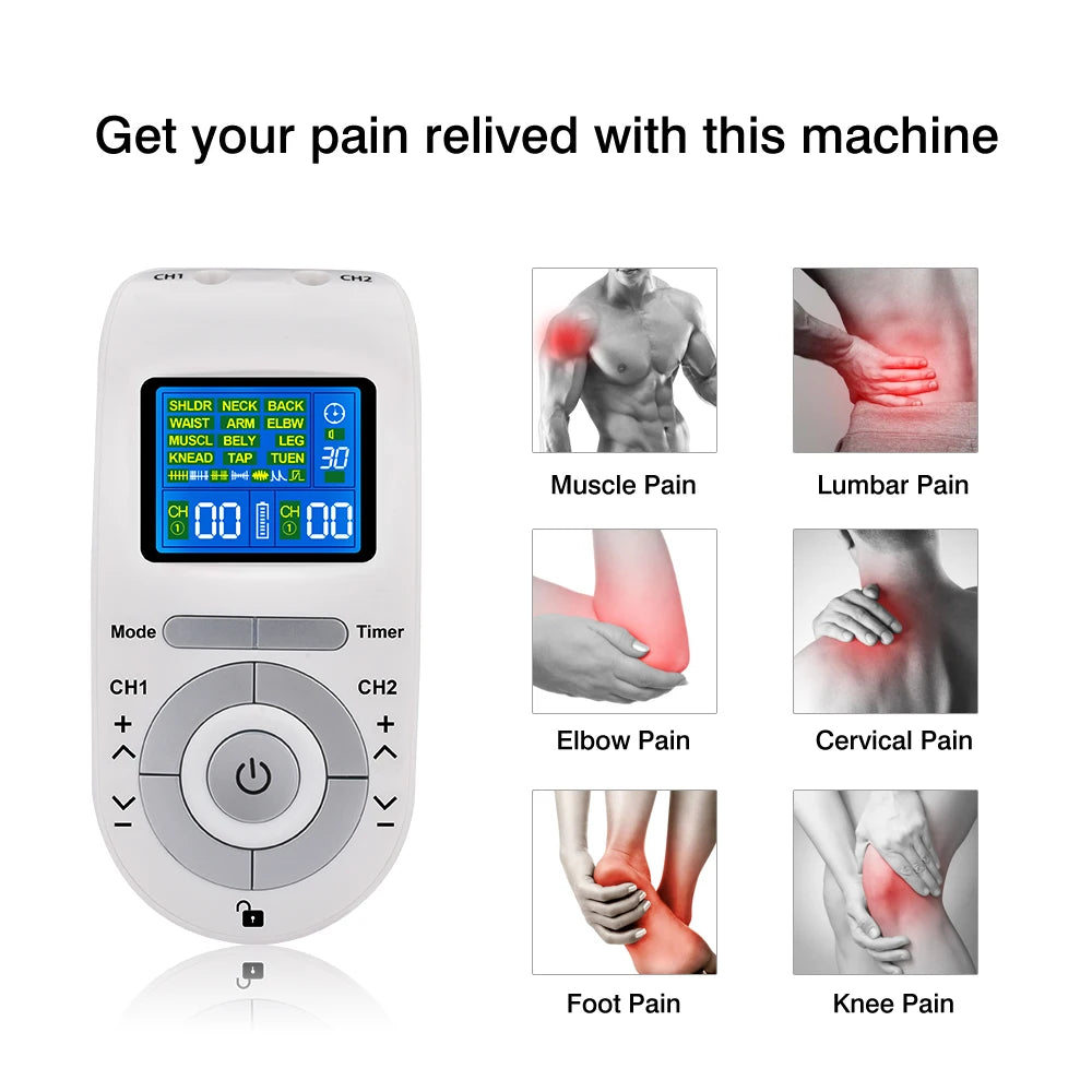 EMS TENS Electrode Pads Back Neck Body Massager Low Frequency Nerve Muscle Stimulator Relaxation Treatment Electrostimulator
