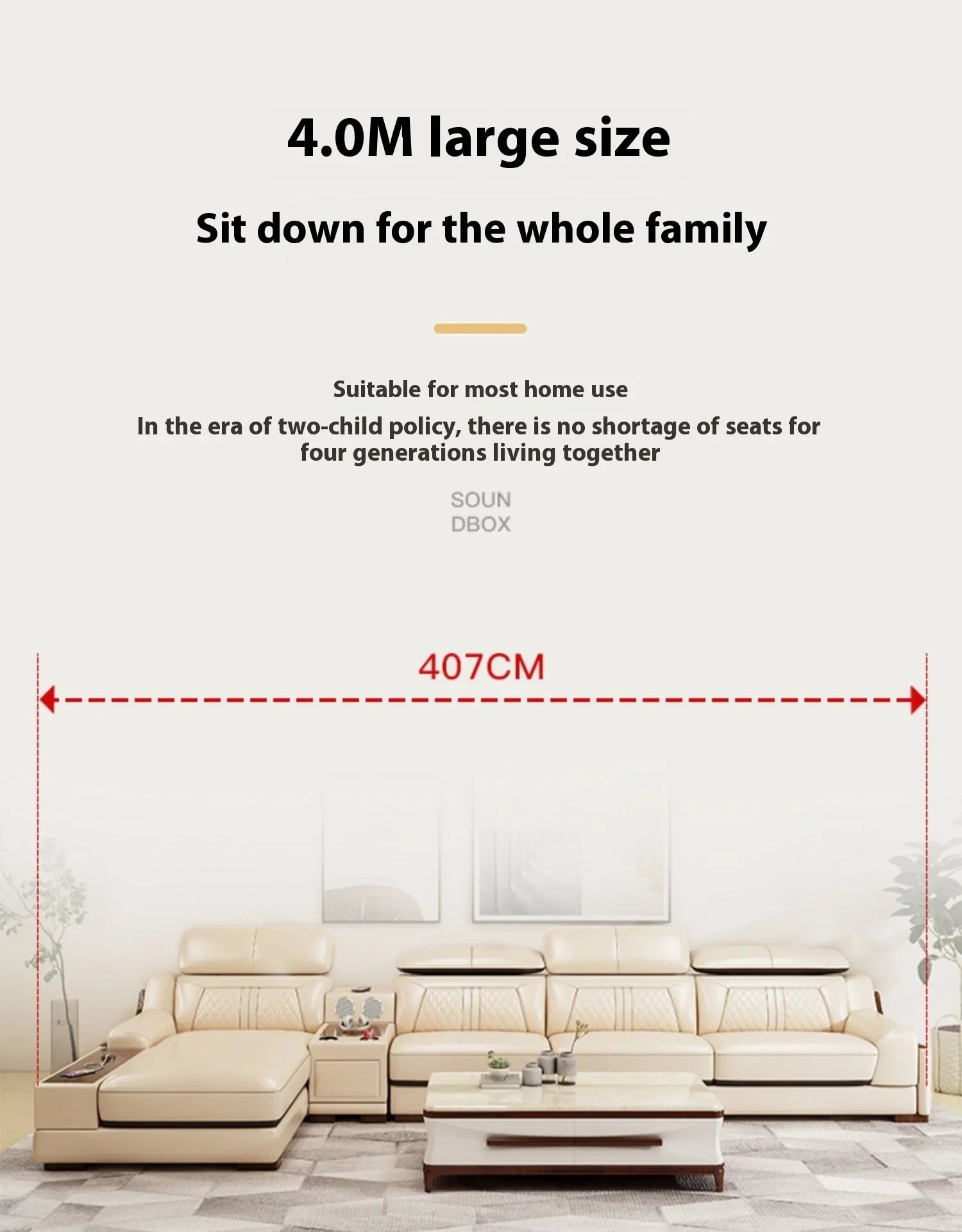 Stylish Italian Genuine Leather Sofa for Living Room with Cup Holder, USB, Adjustable Headrests & Bluetooth Speaker - Lazy Sofa