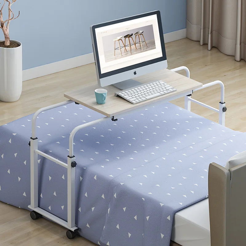 Over Bed Table with Wheels Rolling Laptop for Recliner Mobile Computer Desk Standing Workstation Laptop Cart with Heavy