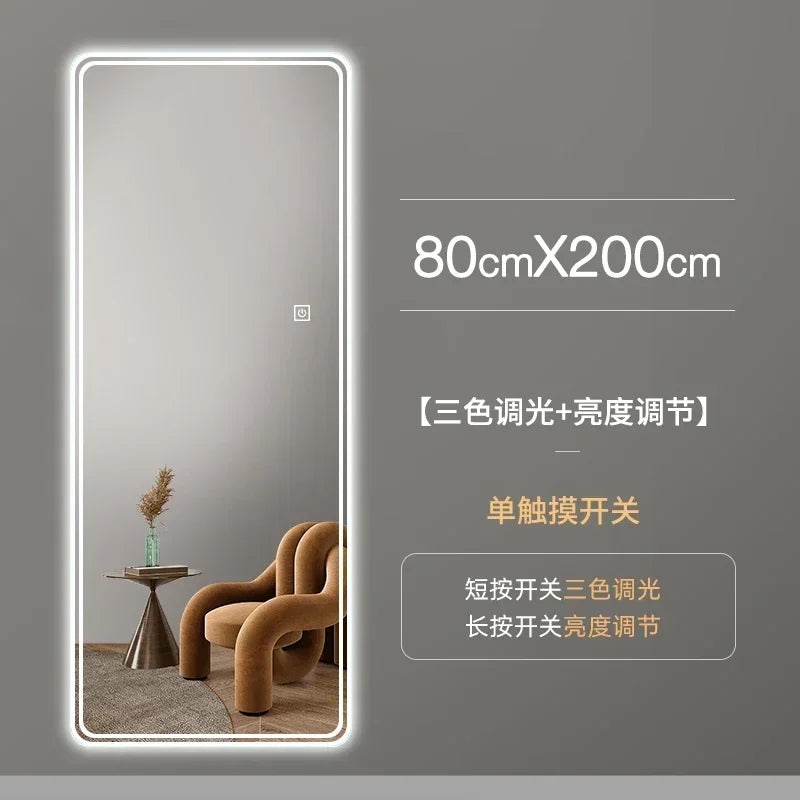 Bathroom Mirror Aestheti Full Length Hallway Large Floor Mirror Quality White Espelho Redondo Home Decorating Itemson sale