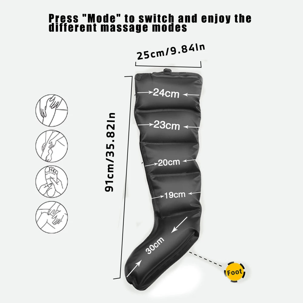 Air Compression Leg Massager Wraps Around The Feet Ankles Calves Muscles Massages And Relaxes Cycling Compression  Power Boots