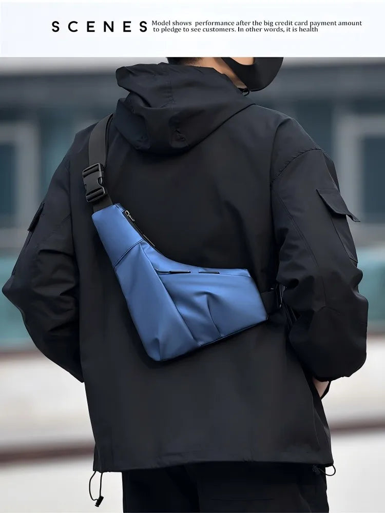 1pc Anti-Theft Triangle cross Bag with Adjustable Strap - Casual Chest Bag for Men,Ideal for Outdoor Activities,Commuting,Travel