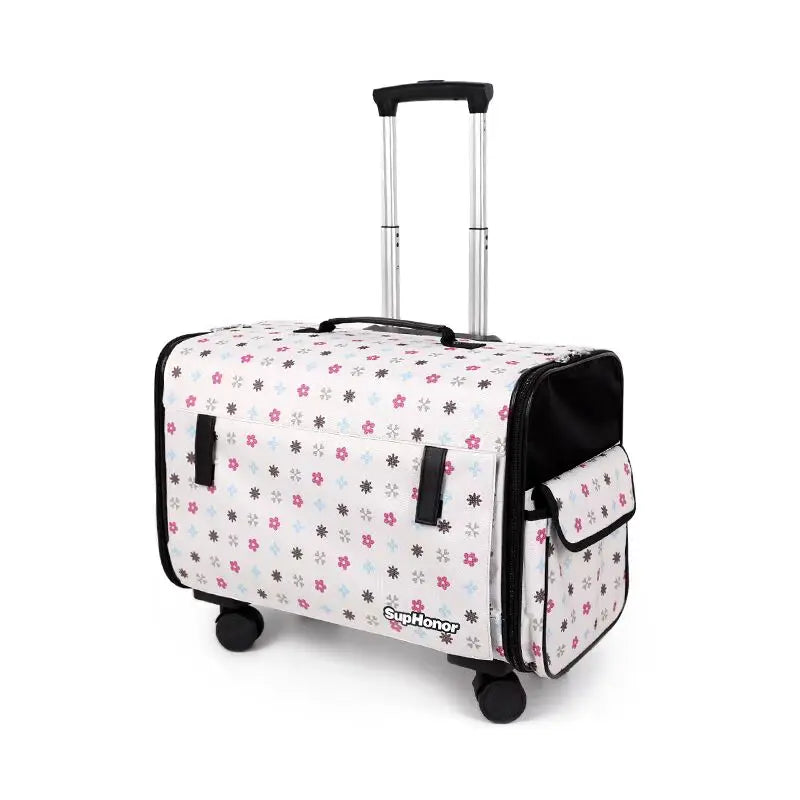 Large Pet Dog Trolley Load 15KG 4 Universal Wheels Pet Stroller Cat Dog Carrier Bag Wheeling Suitcase For Big Pet Travel Case