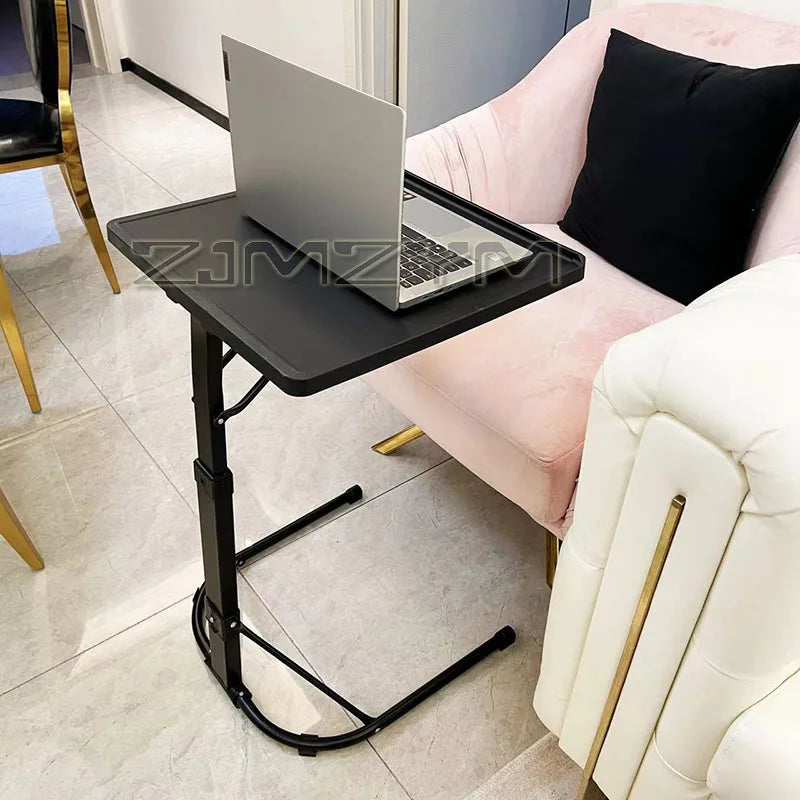 Folding Laptop Table Portable Vertical Computer Desk With Adjustable Height Tilt Angle Liftable Mobile Office Table Bedside Sofa