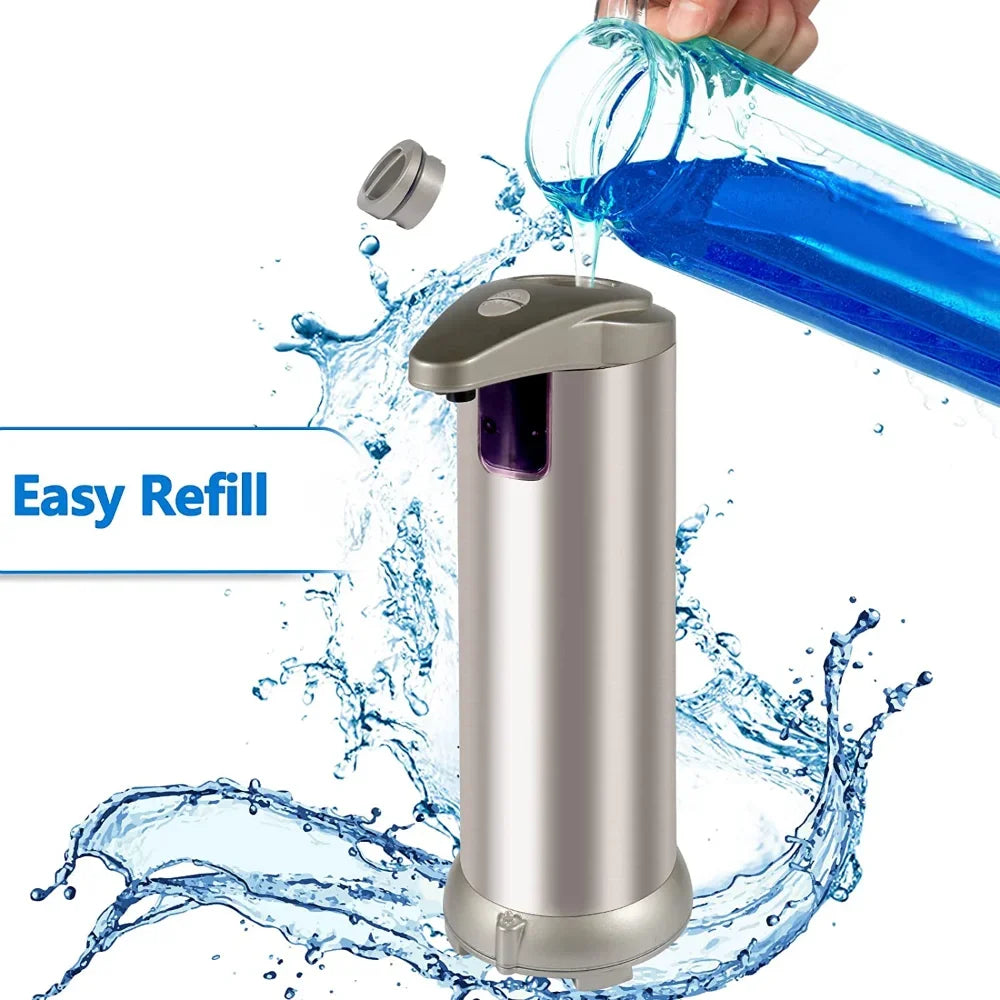 Automatic Sensing Soap Dispenser 250L/8.5oz Touchless Foam Washing Machine with Ultra-Sensitive Infrared Sensor Waterproof Base