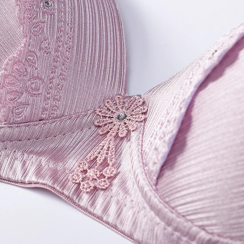 Thin Large-sized Lace Without Steel Rings For Pregnant Women's Breastfeeding Underwear Comfortable Breathable For Women's Bras