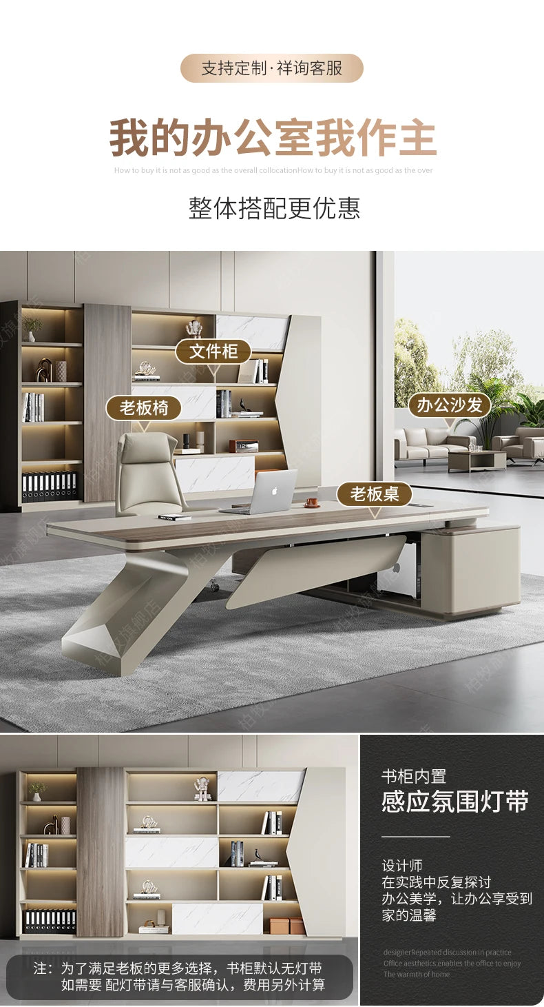 Organizer Designer Office Tablet Asthetic Monitor Executive Office Desk Study Gaming Escritorios De Computadora Furniture