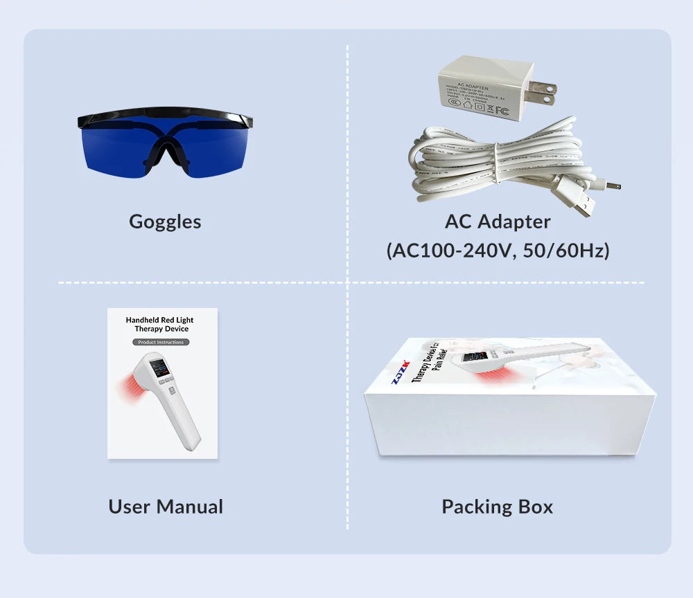 ZJZK Professional Therapeutic Cold Laser Physiotherapy Relax Treatment Massager Laser Therapy Device 808nm 650nm 880mW for Pain