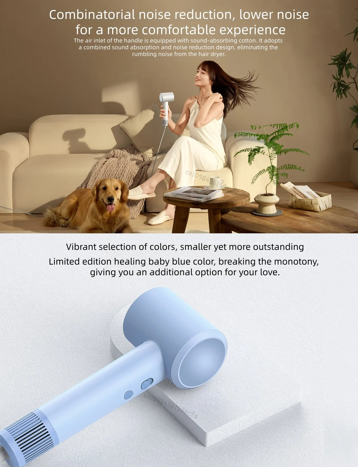 XIAOMI MIJIA H501 SE High Speed Hair Dryer 62m/s Wind Speed Negative Ion Hair Care 110,000 Rpm Professional Dry 220V CN Version