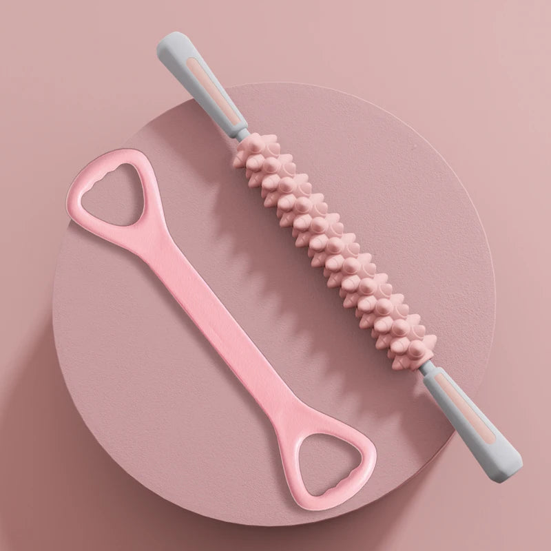 Yoga Massage Stick Yoga Fitness Wolf Teeth Muscles Massage Stick Calves Thighs Quadriceps Arm Forearm Relaxation Artifact Roller