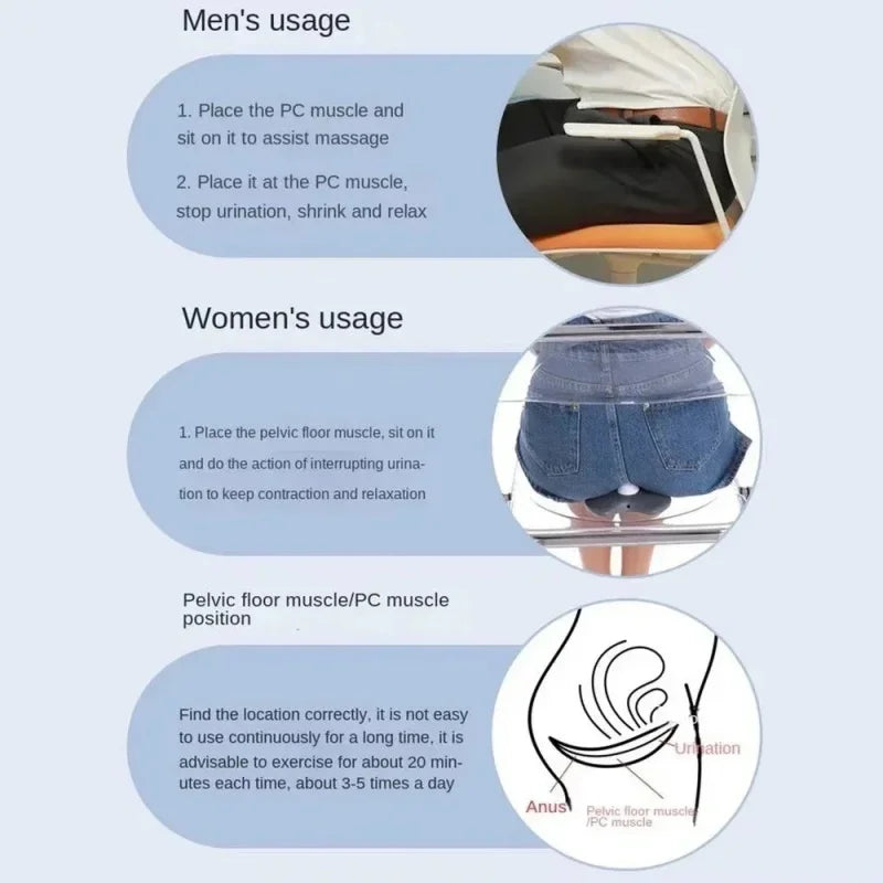 Wireless Pelvic Floor Muscle Sphincter Trainer USB Charging Postpartum Recovery Anal Lift Exerciser Massage Mat for Women Men