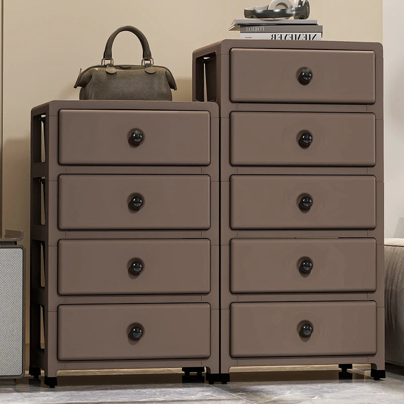 Mobile Multi-Layer Drawer Storage Cabinet,Large Capacity Bedside Table with Wheels for Bedroom/Kitchen/Living Room