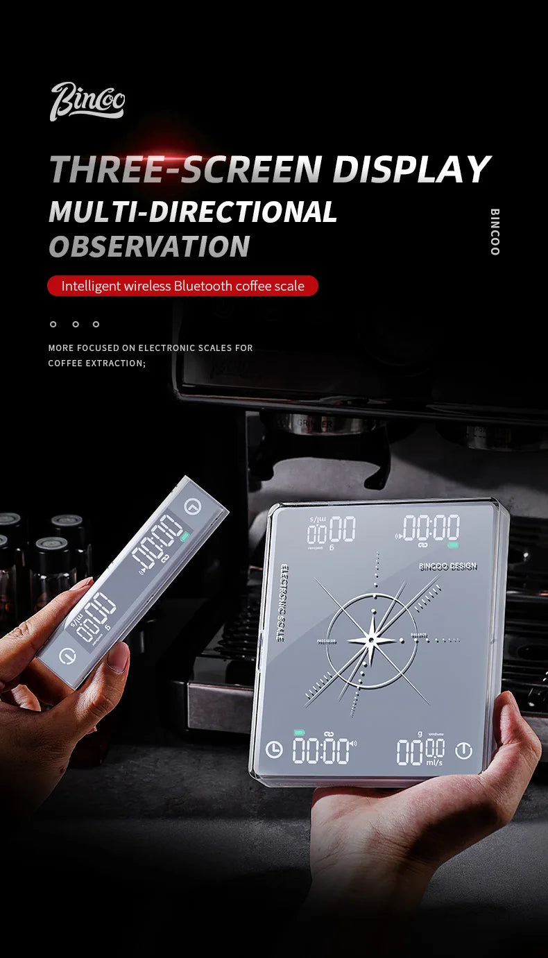 Bincoo Bluetooth Coffee Scale Precision Kitchen MINI Smart Digital Scale Small Electronic Scale Portable Barista Accessories