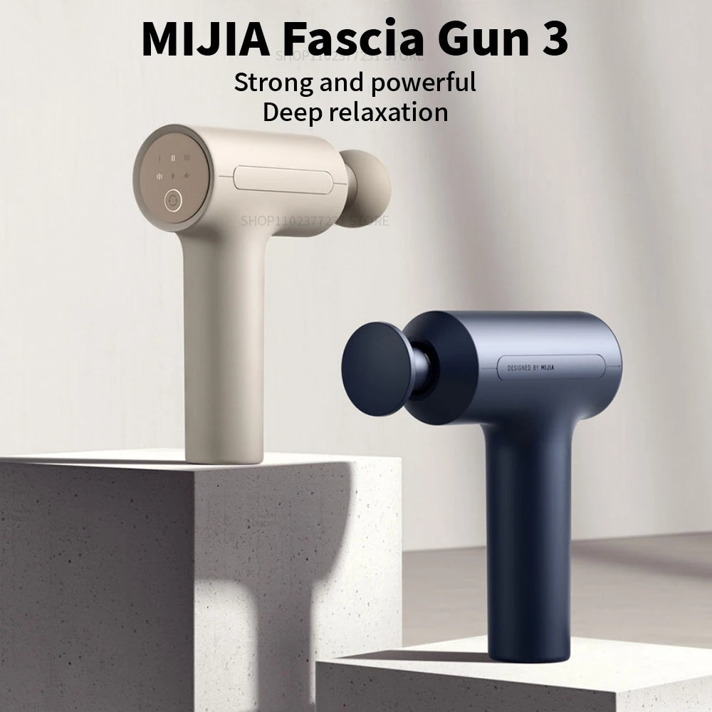 Xiaomi Mijia Fascia Gun 3 Strength Feedback 10mm Deep Relaxation 25kg Thrust 3 Gear Memory 2450mAh Sports Specific Massage Gun