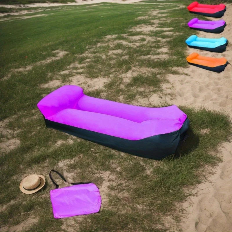 Portable Inflatable Sofa Chair - Quick Inflation and Deflation, Sofa with Storage Bag, Suitable for Travel, Camping - Picnicking