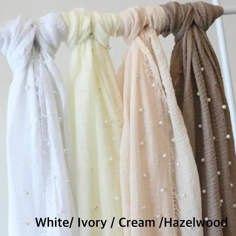 Newborn Photography Prop Baby Wraps with Pearls Soft Stretch Wrap Blanket Little Babe Cloth Accessories Swaddle Photo Accessori