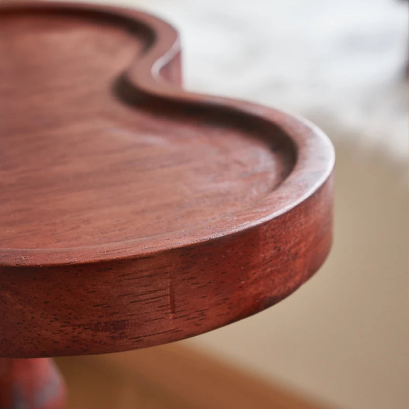 Solid Wood Corner Side Table Luxury Multi-Functional Table for Sofa/Bedside With Storage Shelf Candle Holder Modern Living Room