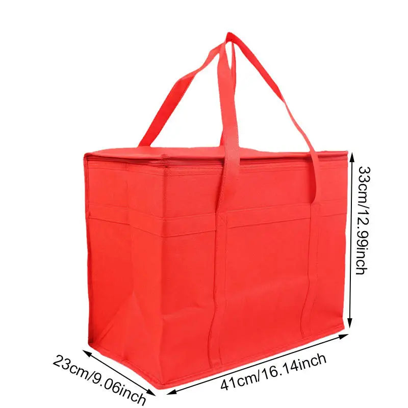 Insulated-Thermal Cooler Bag Insulation To Keep Cold Large Capacity Portable Lunch Bag Zip Picnic Camping Food Bag Grocery Bag