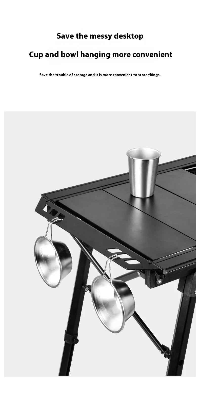 Folding IGT table 5 Unit Lightweight table Backpack roll table Expand adjustable leg desk Desktop burner bbq table