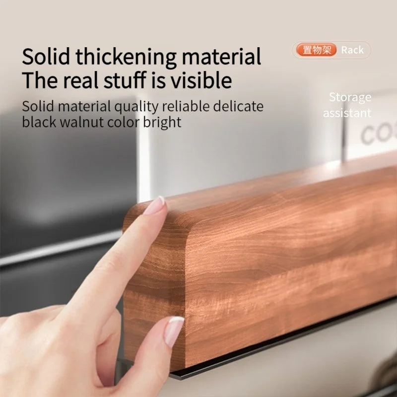 Wood Aluminum Waterproof for Bathroom Shelf Shelves Shampoo Makeup Storage Holder Accessories Kitchen Sorage