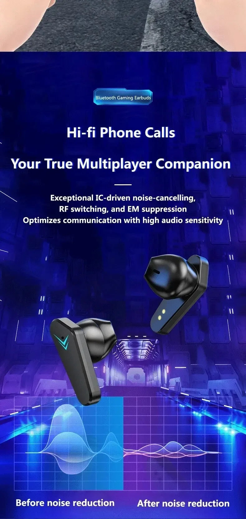 New Gaming Wireless Headphone Bluetooth Earphone audífonos bluetooth inalámbrico freeshippings items ear buds for xiaomi huawei