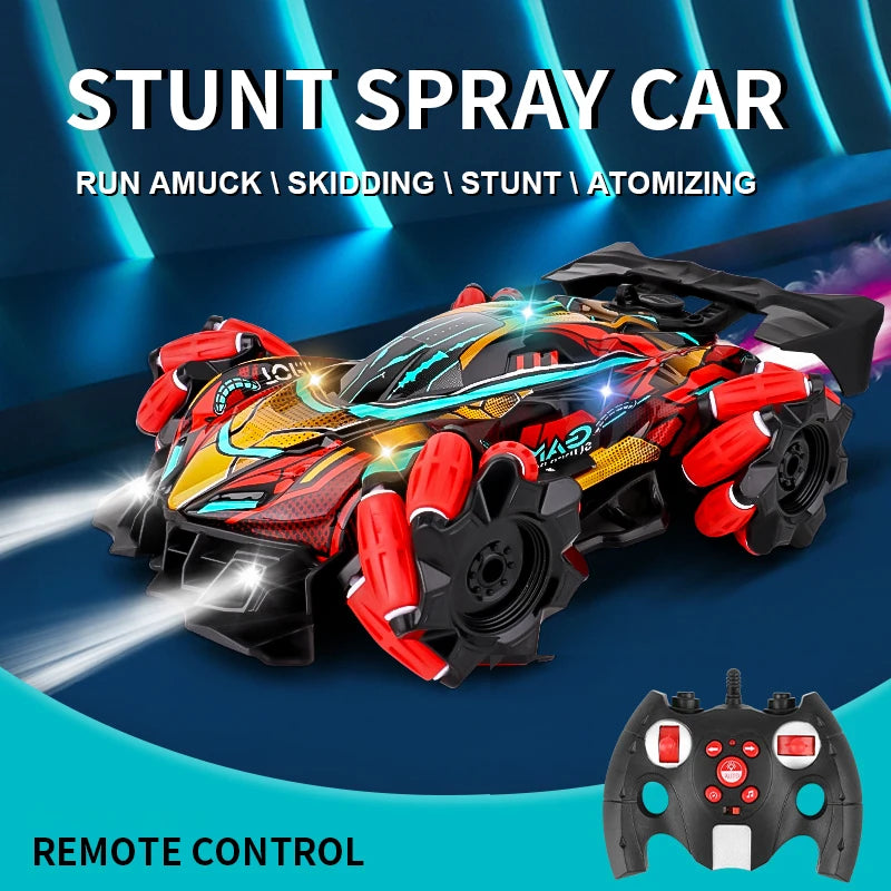 NEW F1 Drift RC Car with LED Light Wheel Music 2.4G Glove Gesture Wireless Remote Control Electrospray Stunt Car  4WD Toys
