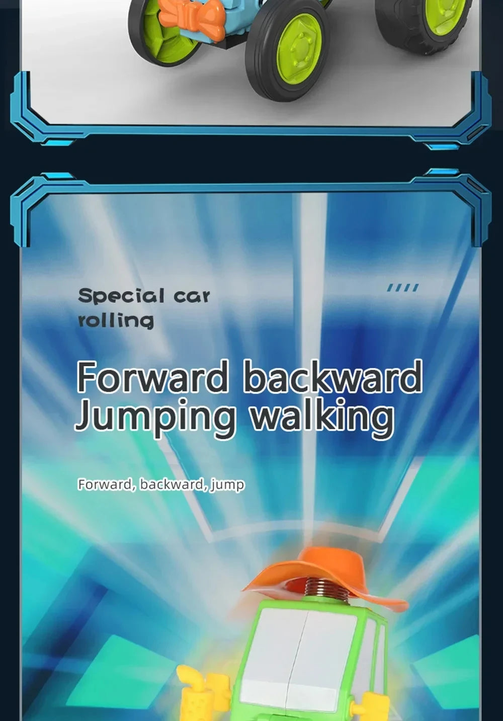 Crazy Jumping Stunt Car Wireless Infrared Remote Control Car Dance Lights Music Swing Fun New And Unique Children's Toys